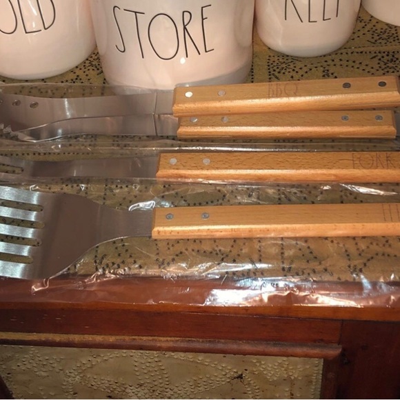 Rae Dunn FLIP. FORK. BBQ. 3 Piece BBQ Set - Picture 2 of 6